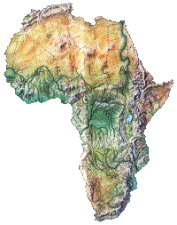 relief map of Africa