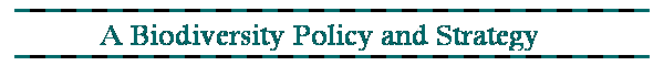 biodiversity policy and strategy 